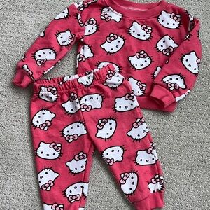 Hello Kitty Pink Graphic Sweatshirt & Joggers Set Sanrio girls 12 month